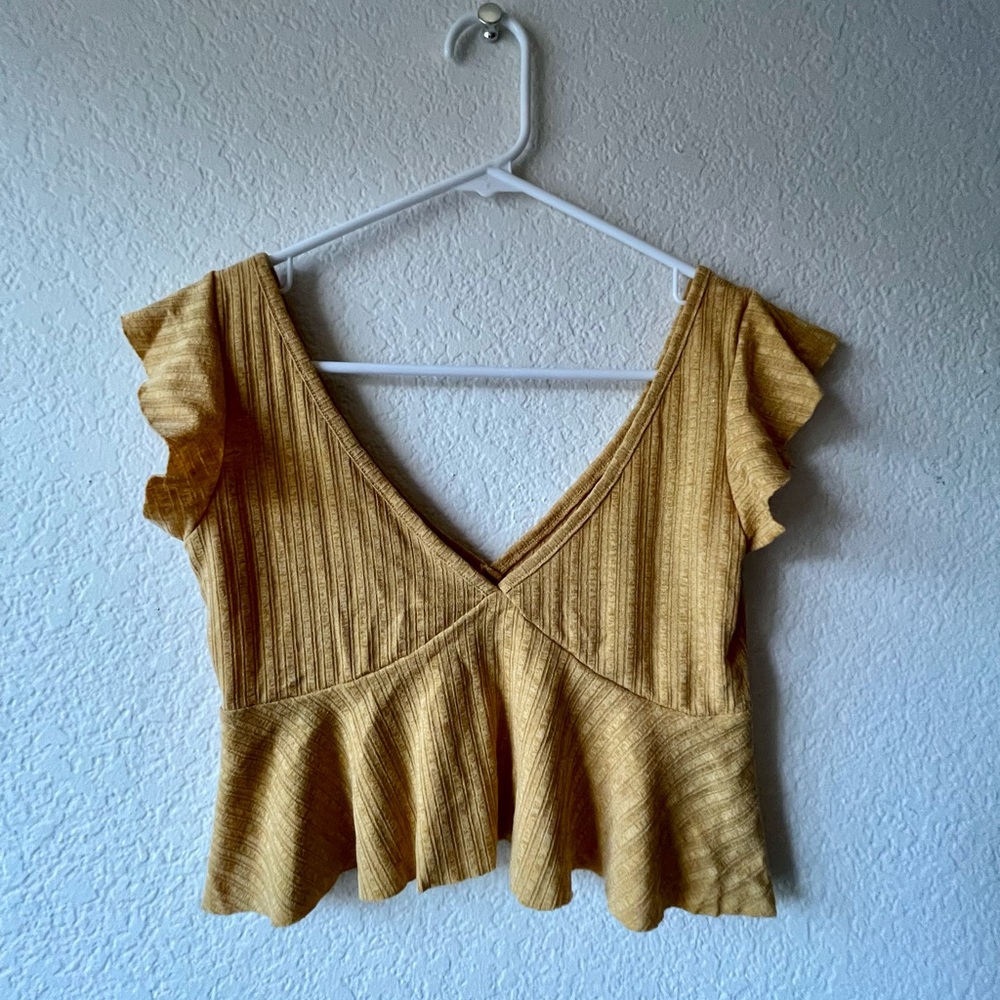 Mustard Crop Top